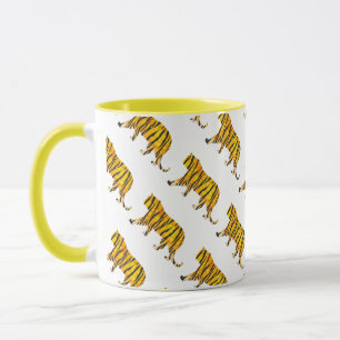 Caneca Tiger preto e laranja