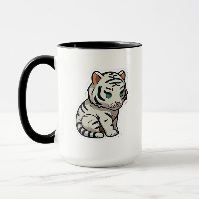 Caneca Tigre Branco de Mugs (Esquerda)