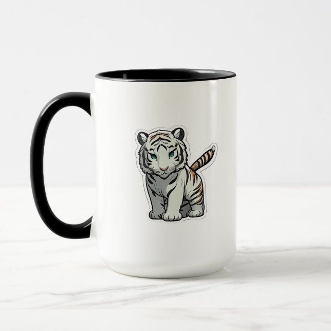 Caneca Tigre Branco de Mugs (Esquerda)