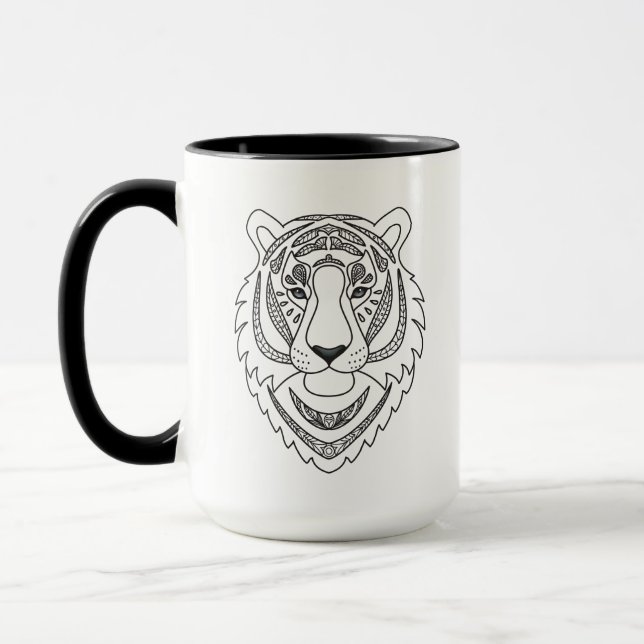 Caneca Tigre branco inspirado (Esquerda)