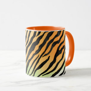 Caneca Tigre de pele de Impressão felino moderno felino