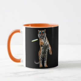 Caneca Tigre Engraçado de Disc Golf