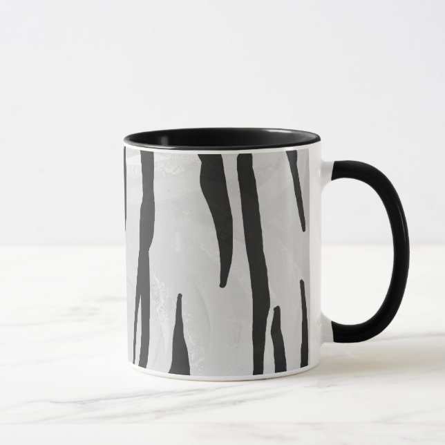 Caneca Tigre Impressão preto e branco (Direita)