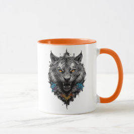 Caneca Tigre Noir et Blanc Féroce Sauvage et Mystique.