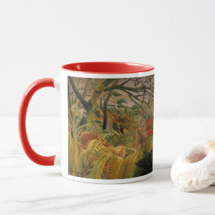 Caneca Tigre numa Tempestade Tropical por Henri Rousseau