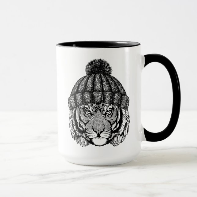 Caneca Tigre pronto da forma do inverno (Direita)