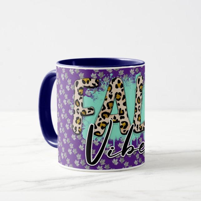 Caneca Tigre Roxo de Queda de Tendência (Frente Esquerda)