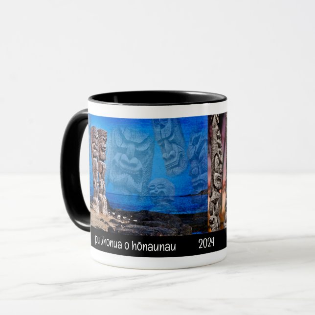 Caneca Tikis de Pu'uhonua o Hōnaunau (Frente Esquerda)
