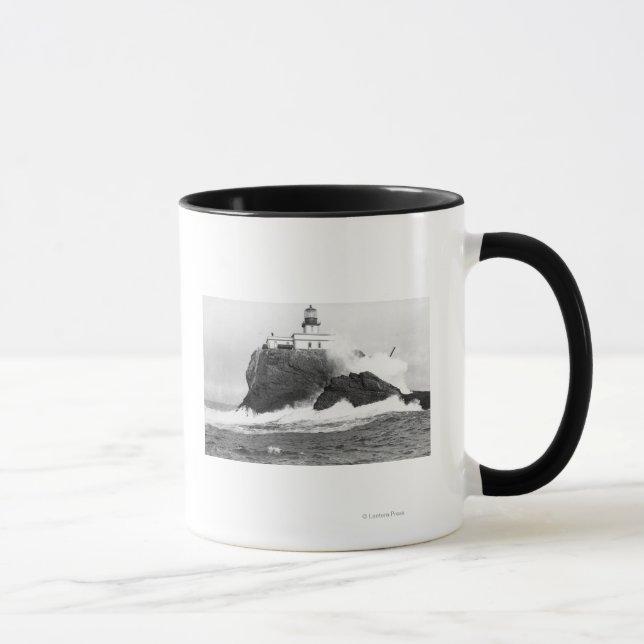 Caneca Tillamook, Oregon Lighthouse Perto da Costa, OU (Direita)