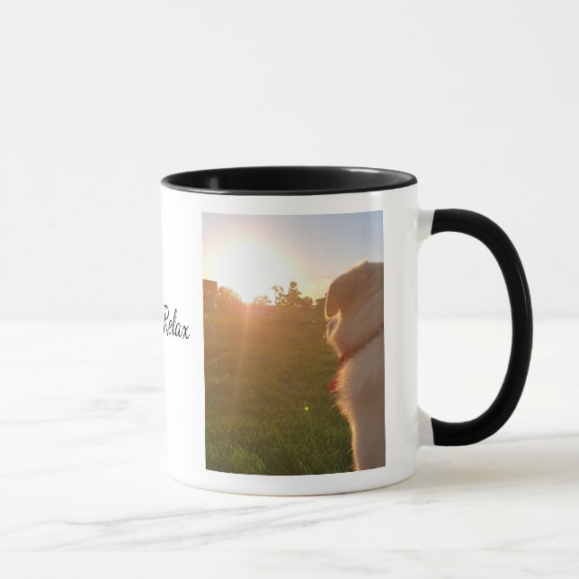 Caneca Time to Relax Dog Sunset Coffee Mug (Direita)