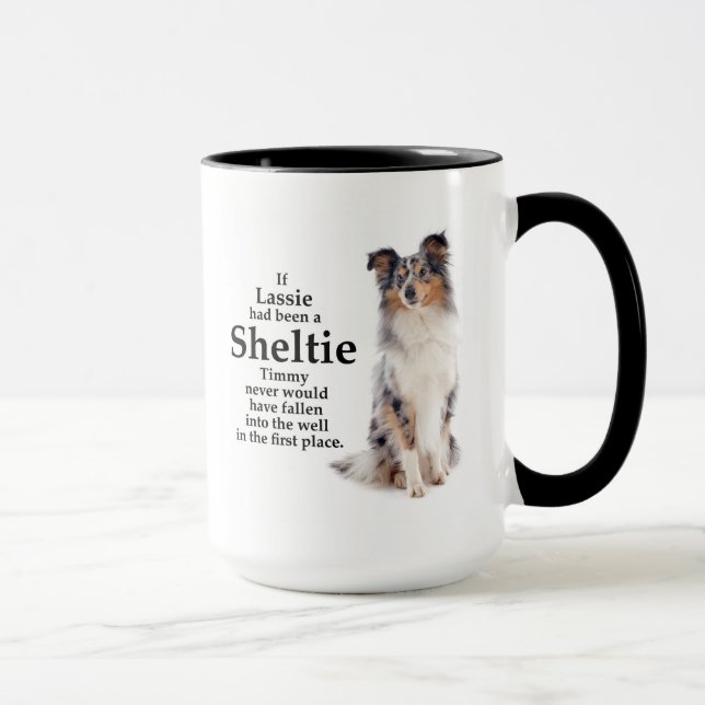 Caneca Timmy Blue Merle Sheltie Mug (Direita)