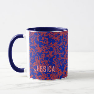 Caneca Tinta Azul no Red Simple Modern