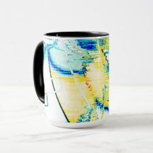 Tinta cortada no, imagem com mancha azul-ciana ama