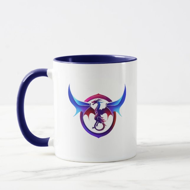 Caneca Tinta Dragão: Design da Taça de Chá com Estilo de  (Esquerda)