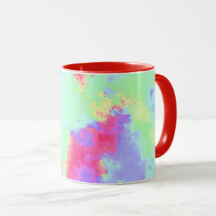 Caneca Tinta em espirro de Arco-íris 
