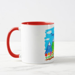 Caneca Tiny Explorer Stick Figure Hiking Illustration