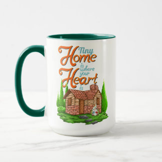 Caneca Tiny Home é Onde Seu Coração é Gnome Corações