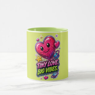 Caneca Tiny Love Grandes Vibrações 💖 Estética Fofo