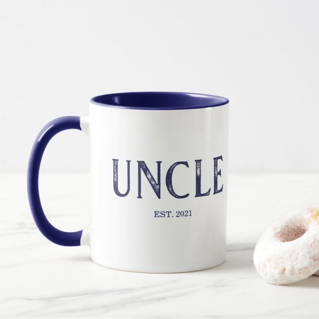 Caneca Tio Azul Marinho Ano de Fundação (Com Donut)