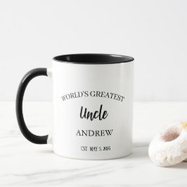 Caneca Tio Mais Incrível do Mundo com Nome e Data