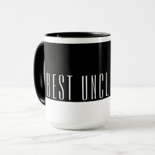 Caneca Tio MELHOR de todos os tempos em Preto e Branco Mo