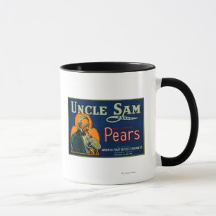 Caneca Tio Sam Pear Crate LabelWapato, WA