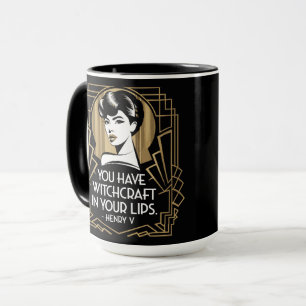 Caneca Típica de Tendência Moderna - Cotação Preta Dourad
