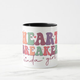 Caneca Tipo De Criador De Coração Menina Retro Font Engra