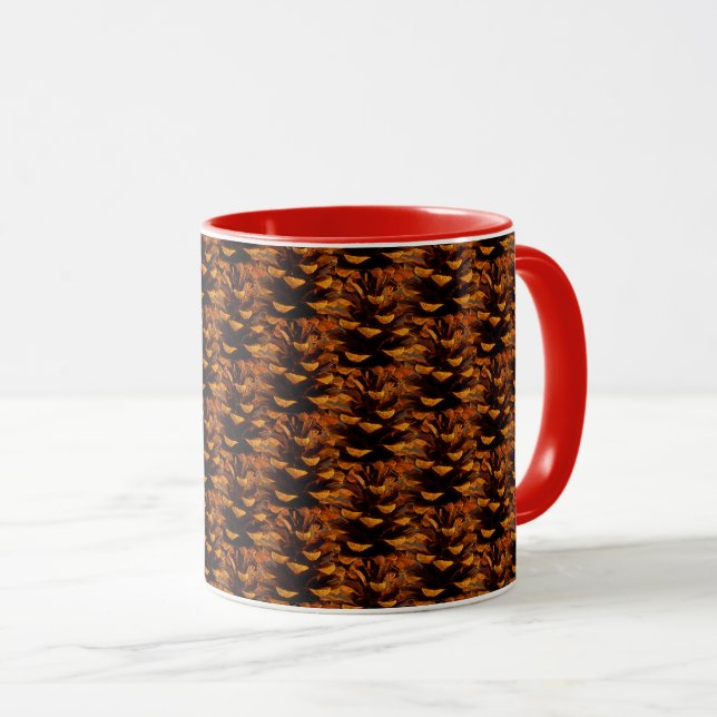 Caneca Tipo de pinecone queda rústica natureza (Frente Esquerda)