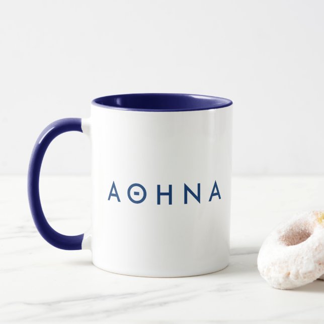 Caneca Tipografia "ATENAS" Atenas em grego (Com Donut)