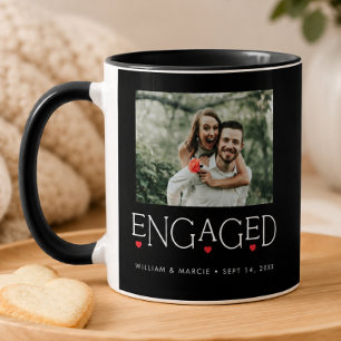 Caneca Tipografia de Coração Engajado Foto Preta
