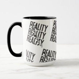 Caneca Tipografia de Distorção da Realidade| Abstração Mo
