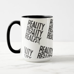 Caneca Tipografia de Distorção da Realidade Abstração Mo