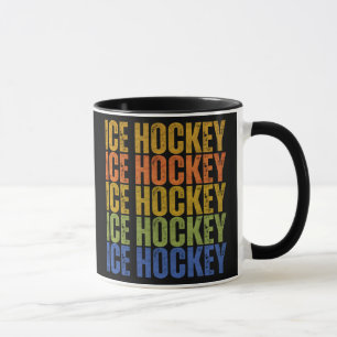 Caneca Tipografia De Hóquei No Gelo