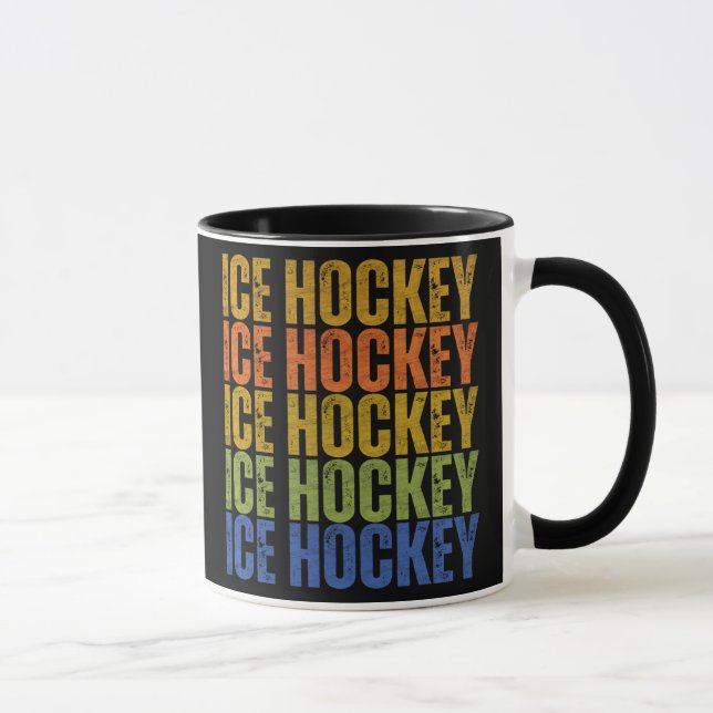 Caneca Tipografia De Hóquei No Gelo (Direita)