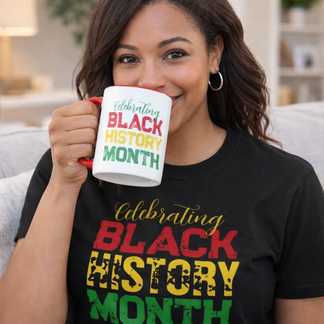 Caneca Tipografia do Mês da História Negra (Criador carregado)