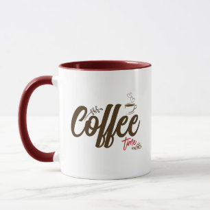 Caneca Tipografia do Tempo do Café Personalizado Coffee M