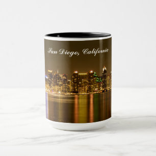Caneca Tipografia Dourada San Diego Souvenir