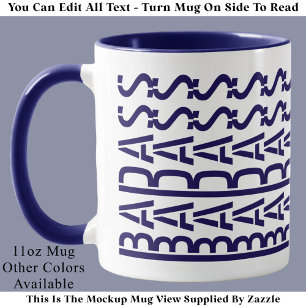 Caneca Tipografia Moderna e Tendência de Mensagem Oculta 