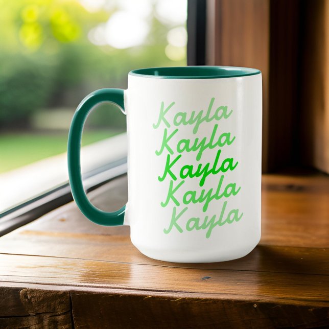 Caneca Tipografia Moderna Simples e Legal Nome  (Criador carregado)