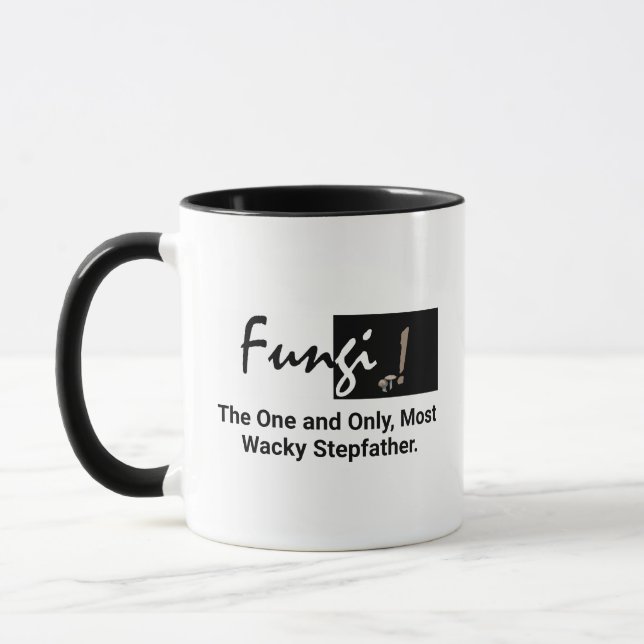 Caneca Tipografia personalizada de fungos humorísticos pa (Esquerda)