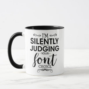 Caneca Tipografia Preta Jubilizando sua Fonte Escolha - E