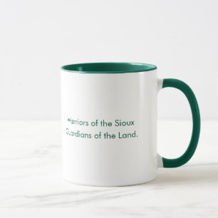 Caneca Típografia Verde Personalizada Sioux Coffee Mug