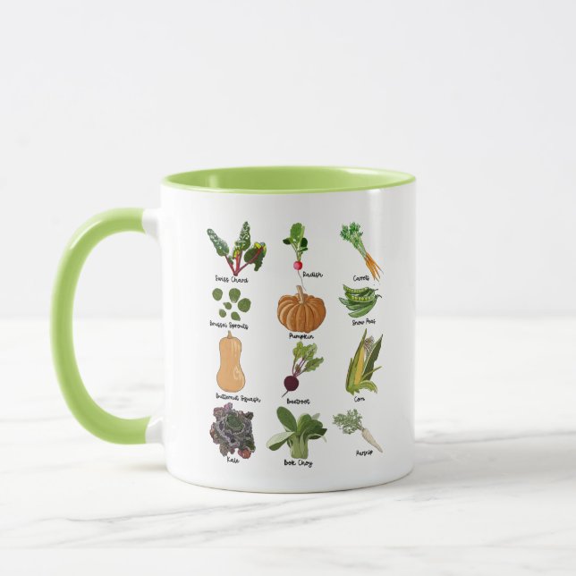 Caneca Tipos de vegetais de outono (Esquerda)