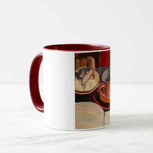 Caneca Tiramisu, café e Escrevendo também