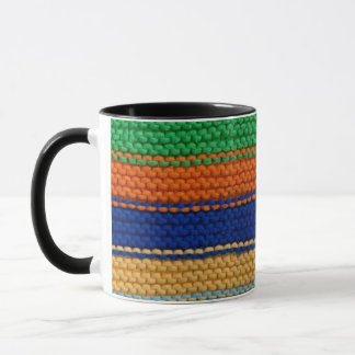 Caneca Tiras coloridas de malha