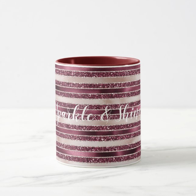 Caneca Tiras da Rosa vermelha Brilhante Cor-de-Rosa Esbra (Centro)