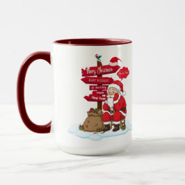 Caneca Tired Santa 15 oz Combo Mug Distinctive Gift