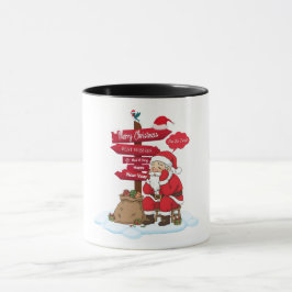 Caneca Tired Santa Black Combo Mug Christmas Coffee Gift
