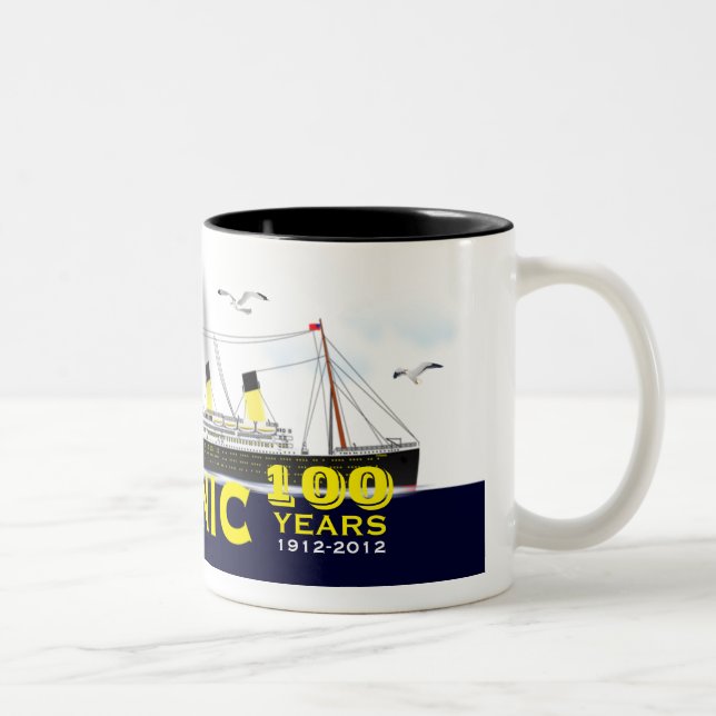 Caneca titânica do aniversário da tragédia (Direita)